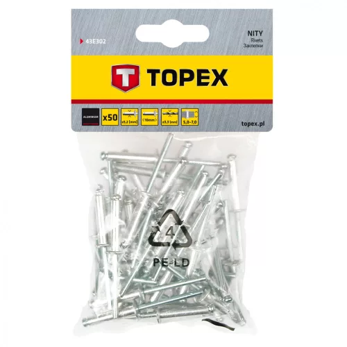 TOPEX Pop-rivet 3.2X10 50 pcs. (43E302)