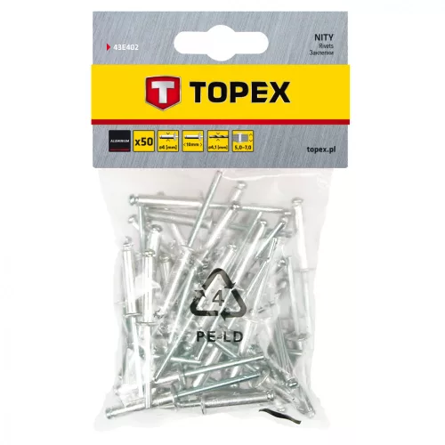 TOPEX Pop-rivet 4.0X10 50 pcs. (43E402)