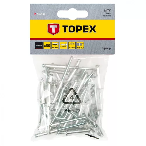TOPEX Pop-rivet 4.0X18 50 pcs. (43E405)