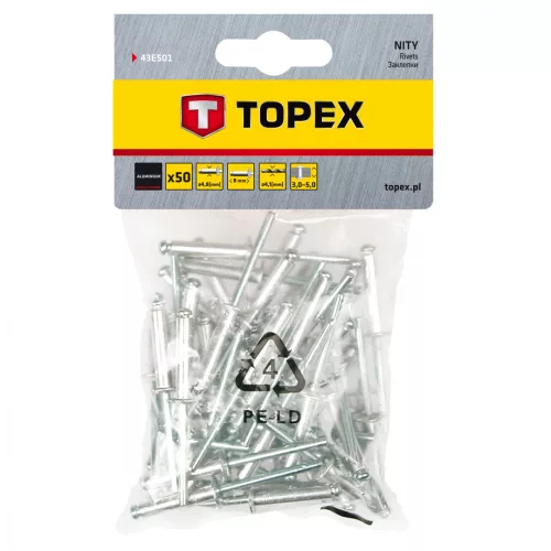 TOPEX Pop-rivet 4.8X8 50 pcs. (43E501)