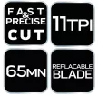 NEO Ferăstrău japonez, lamă de ferăstrău: 275mm (11”), 11 TPI (44-613)