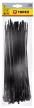 TOPEX Legătura cablurilor 3,6x300mm, negru, 100buc (44E973)