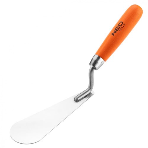 NEO Polonic pentru Stucatură, Limbă de Pisică Largă, Inoxidabil, 165x54x17mm, Mâner din Lemn (50-123)
