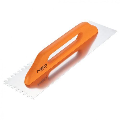 NEO Spatulă din Oțel, Zigrinată, Inoxidabilă, 480x128mm, 8x8x8mm, Mâner din Lemn (50-182)