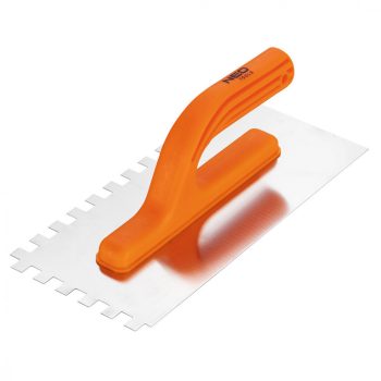   NEO Spatulă din Oțel, Zigrinată, Inoxidabilă, 270x125mm, 10x10x10mm, Mâner din Plastic (50-202)