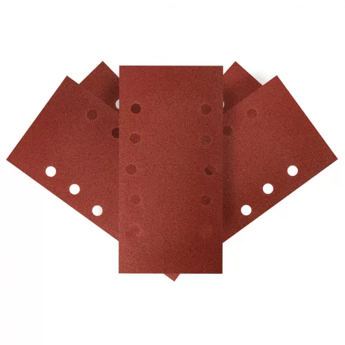 GRAPHITE Hârtie de Șlefuit cu Sistem Velcro, 115 x 230mm, K120, 5 bucăți, cu găuri (54H005)