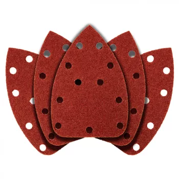   GRAPHITE Hârtie de Șlefuit pentru Șlefuitor Delta, Sistem Velcro, 11 găuri, 140x140x80mm, K40, 5 bucăți (54H009)