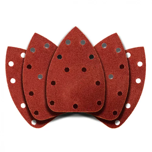 GRAPHITE Hârtie de Șlefuit pentru Șlefuitor Delta, Sistem Velcro, 11 găuri, 140x140x80mm, K60, 5 bucăți (54H010)