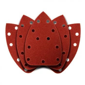   GRAPHITE Hârtie de Șlefuit pentru Șlefuitor Delta, Sistem Velcro, 11 găuri, 140x140x80mm, K80, 5 bucăți (54H011)
