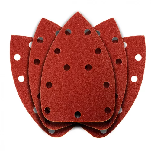 GRAPHITE Hârtie de Șlefuit pentru Șlefuitor Delta, Sistem Velcro, 11 găuri, 140x140x80mm, K100, 5 bucăți (54H012)