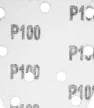 GRAPHITE Hârtie de Șlefuit pentru Șlefuitor Delta, Sistem Velcro, 11 găuri, 140x140x80mm, K100, 5 bucăți (54H012)