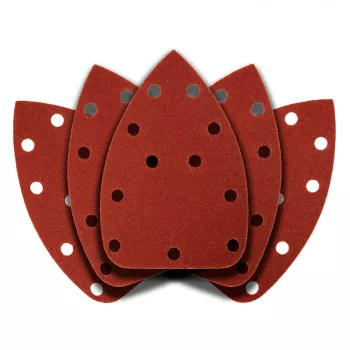   GRAPHITE Hârtie de Șlefuit pentru Șlefuitor Delta, Sistem Velcro, 11 găuri, 140x140x80mm, K120, 5 bucăți (54H013)