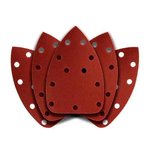 GRAPHITE Hârtie de Șlefuit pentru Șlefuitor Delta, Sistem Velcro, 11 găuri, 140x140x80mm, K180, 5 bucăți (54H014)