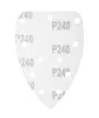 GRAPHITE Hârtie de Șlefuit pentru Șlefuitor Delta, Sistem Velcro, 11 găuri, 140x140x80mm, K240, 5 bucăți (54H015)