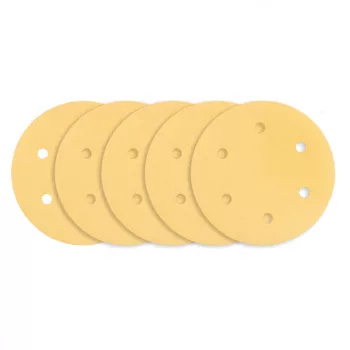   GRAPHITE Hârtie de Șlefuit cu Velcro, 225mm, K80, 5 bucăți, 6 găuri, pentru șlefuitor 59G264, 59G265 (54H029)