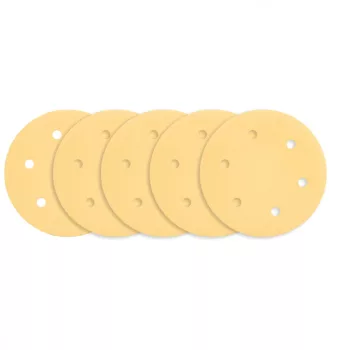   GRAPHITE Hârtie de Șlefuit cu Velcro, 225mm, K180, 5 bucăți, 6 găuri, pentru șlefuitor 59G264, 59G265 (54H031)