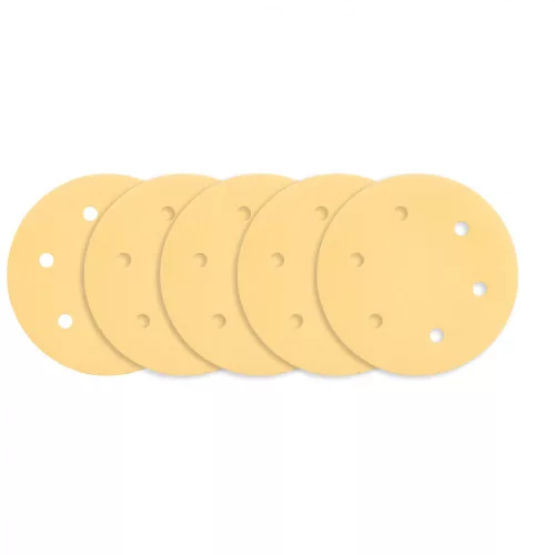 GRAPHITE Hârtie de Șlefuit cu Velcro, 225mm, K180, 5 bucăți, 6 găuri, pentru șlefuitor 59G264, 59G265 (54H031)