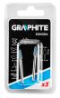 GRAPHITE Piatră de polizat cu coadă, 5x10mm, conică, ax 3.2mm, 3buc (55H054)
