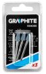 GRAPHITE Piatră de polizat cu coadă, 8x12mm, conică, ax 3.2mm, 3buc (55H055)