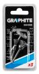 GRAPHITE Perie cu coadă, sârmă de oțel: perie de finisaj, perie rotundă, perie pentru roată, set 3buc (55H066)