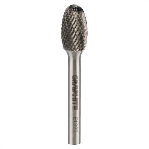 GRAPHITE Freză din carbură de tungsten, E, în formă de picătură, ovală, 12x20mm, dimensiune tija: 6x45mm (55H366)