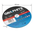 GRAPHITE Disc de tăiere pentru metal, 230x1,9x22,2mm, 41 A46-S-BF, 5buc/pachet (55H579)