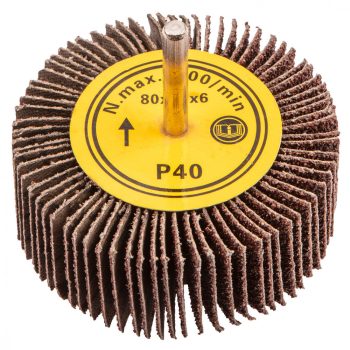 GRAPHITE Roată de șlefuit cu ax 80x30mm, K40 (55H760)