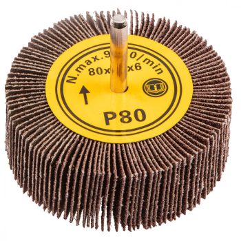 GRAPHITE Roată de șlefuit cu ax 80x30mm, K80 (55H762)