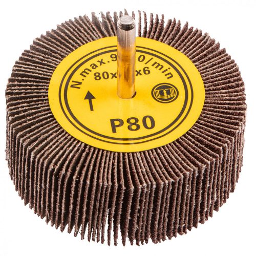 GRAPHITE Roată de șlefuit cu ax 80x30mm, K80 (55H762)
