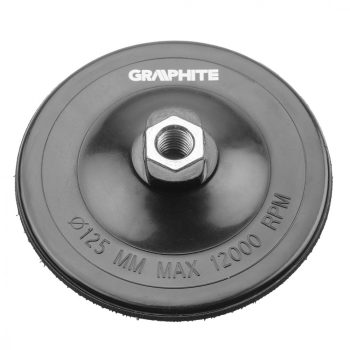   GRAPHITE Placă de șlefuit flexibilă cu velcro 125mm, M14 (55H825)