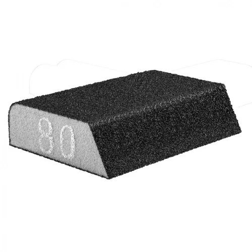 GRAPHITE Șlefuitor cu Spumă, 45° unghi, 98x25x68mm, K80 (55H925)