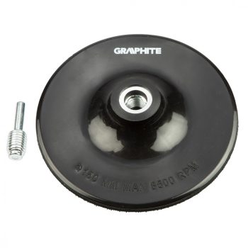   GRAPHITE Placă de șlefuit flexibilă 150mm M14 + ax (55H929)