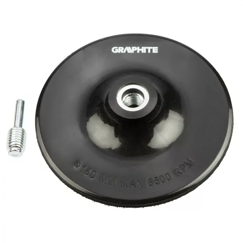 GRAPHITE Placă de șlefuit flexibilă 150mm M14 + ax (55H929)