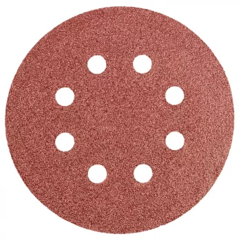   GRAPHITE Hârtie de Șlefuit cu Sistem Velcro, 125mm, K60, 5 bucăți, cu 8 găuri (55H940)