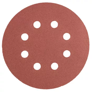   GRAPHITE Hârtie de Șlefuit cu Sistem Velcro, 125mm, K240, 5 bucăți, cu 8 găuri (55H944)