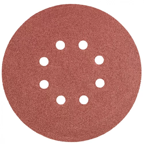 GRAPHITE Hârtie de Șlefuit cu Sistem Velcro, 150mm, K100, 5 bucăți, cu 8 găuri (55H948)