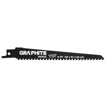   GRAPHITE Lame pentru ferăstrău pentru orizontală, HM, 152x19x1.25mm, 6TPI (56H033)
