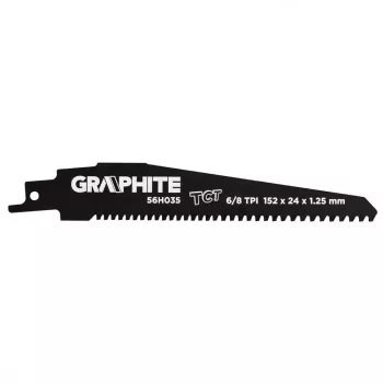   GRAPHITE Lame pentru ferăstrău pentru orizontală, HM, 152x24x1.25mm, 8/6TPI (56H035)