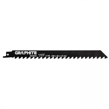   GRAPHITE Lame pentru ferăstrău pentru orizontală, HM, 228x22x1.5mm, 3TPI (56H038)