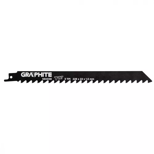 GRAPHITE Lame pentru ferăstrău pentru orizontală, HM, 228x22x1.5mm, 3TPI (56H038)
