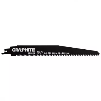   GRAPHITE Lame pentru ferăstrău pentru orizontală, HM, 228x24x1.25mm, 8/6TPI (56H039)
