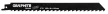 GRAPHITE Lame pentru ferăstrău pentru orizontală, HCS, 225x19x1.25mm, 3TPI, set, 2buc. (56H043)