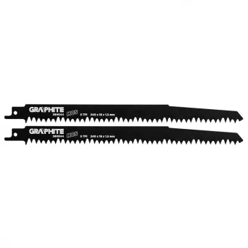   GRAPHITE Lame pentru ferăstrău pentru orizontală, HCS, 240x19x1.5mm, 5TPI, set, 2buc. (56H044)