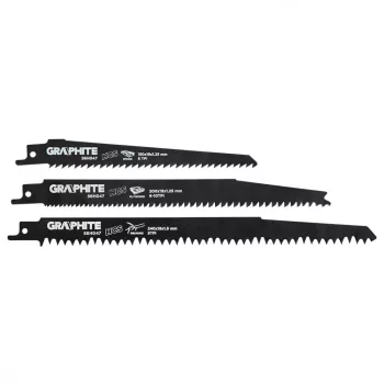   GRAPHITE Set lame pentru ferăstrău pentru orizontală, HCS, 3buc. (56H047)