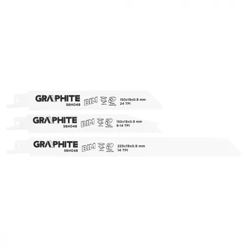 GRAPHITE Set lame pentru ferăstrău pentru orizontală, BIM, 3buc. (56H048)