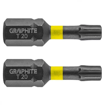   GRAPHITE Bit torțional pentru șurubelniță cu impact TX20x25mm, 2 buc. (56H513)
