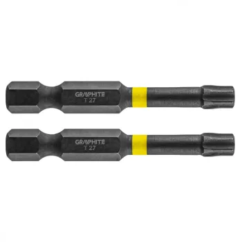   GRAPHITE Bit torțional pentru șurubelniță cu impact TX27x50mm, 2 buc. (56H527)