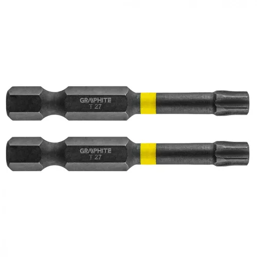 GRAPHITE Bit torțional pentru șurubelniță cu impact TX27x50mm, 2 buc. (56H527)
