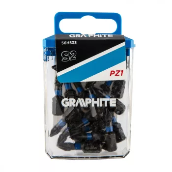   GRAPHITE Bit torțional pentru șurubelniță cu impact PZ1x25mm, 20 buc. (56H533)