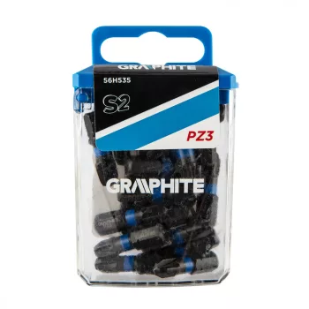   GRAPHITE Bit torțional pentru șurubelniță cu impact PZ3x25mm, 20 buc. (56H535)